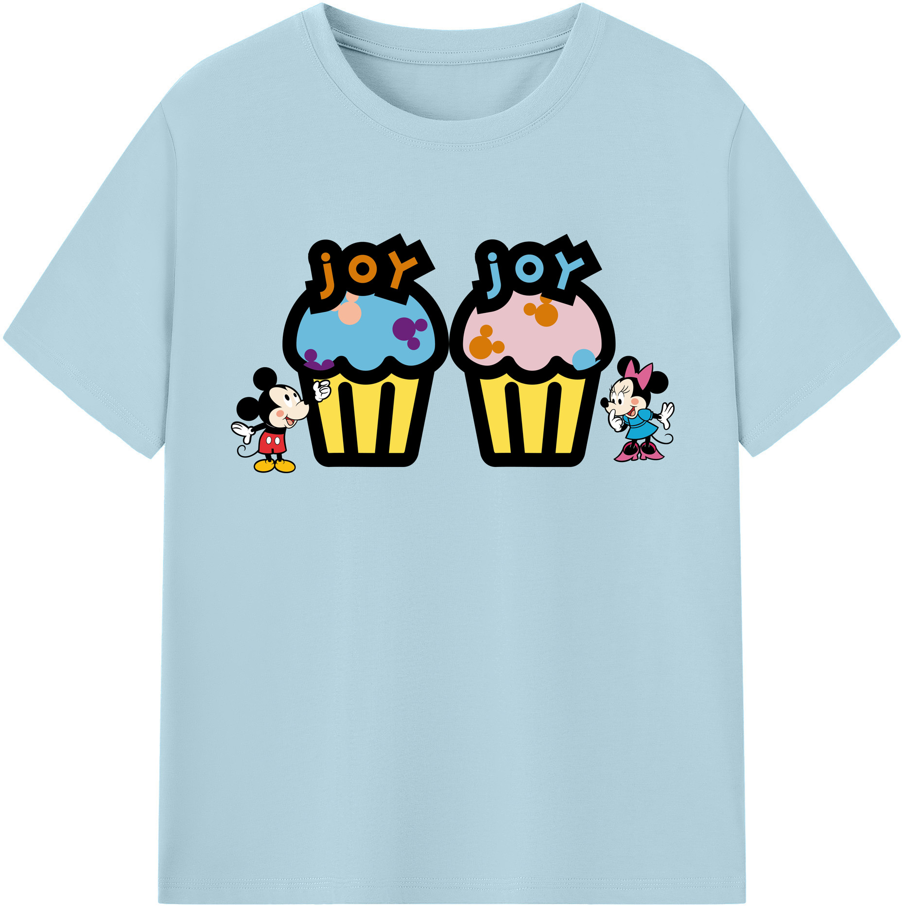 （画像用） ミッキーマウス Mickey Mouse 綿100％半袖Tシャツ（フロントプリント）